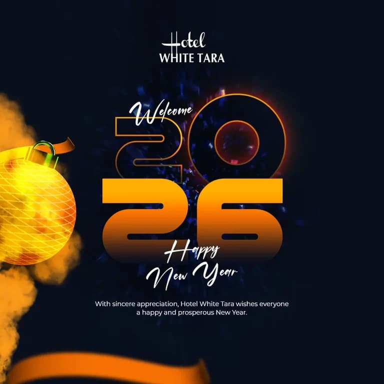 Hotel White Tara — New Year 2026 greeting